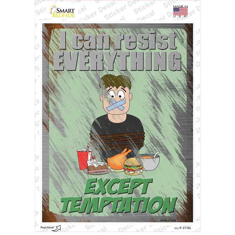 I Cant Resist Everything Novelty Rectangle Sticker Decal