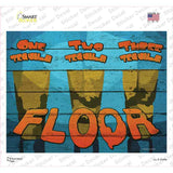 Three Tequila Floor Novelty Rectangle Sticker Decal