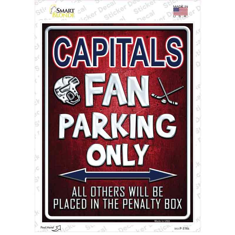 Capitals Novelty Rectangle Sticker Decal