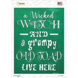 Wicked Witch and Grumpy Toad Novelty Rectangle Sticker Decal