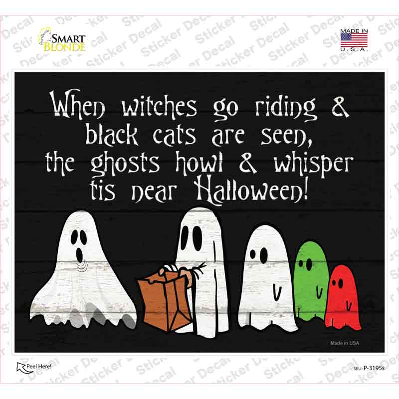 Ghosts Trick or Treat Costumes Novelty Rectangle Sticker Decal