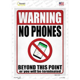 No Phones Beyond This Point Novelty Rectangle Sticker Decal