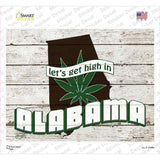 Get High In Alabama Novelty Rectangle Sticker Decal