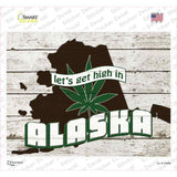 Get High In Alaska Novelty Rectangle Sticker Decal