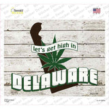 Get High In Delaware Novelty Rectangle Sticker Decal