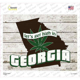 Get High In Georgia Novelty Rectangle Sticker Decal