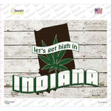 Get High In Indiana Novelty Rectangle Sticker Decal