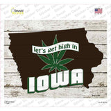 Get High In Iowa Novelty Rectangle Sticker Decal
