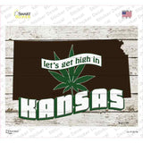 Get High In Kansas Novelty Rectangle Sticker Decal