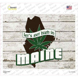 Get High In Maine Novelty Rectangle Sticker Decal