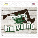 Get High In Maryland Novelty Rectangle Sticker Decal
