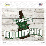 Get High In New Hampshire Novelty Rectangle Sticker Decal