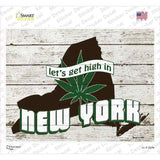 Get High In New York Novelty Rectangle Sticker Decal