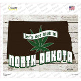 Get High In North Dakota Novelty Rectangle Sticker Decal