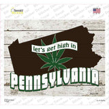 Get High In Pennsylvania Novelty Rectangle Sticker Decal