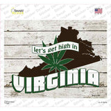 Get High In Virginia Novelty Rectangle Sticker Decal