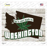 Get High In Washington Novelty Rectangle Sticker Decal