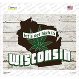 Get High In Wisconsin Novelty Rectangle Sticker Decal