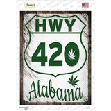 HWY 420 Alabama Novelty Rectangle Sticker Decal