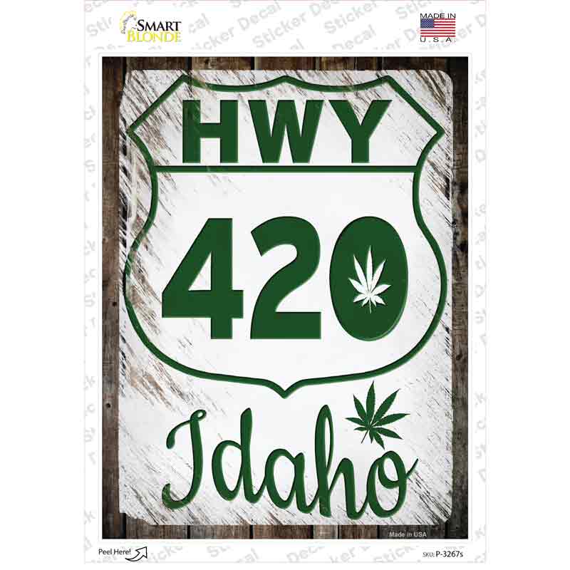 HWY 420 Idaho Novelty Rectangle Sticker Decal