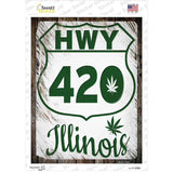 HWY 420 Illinois Novelty Rectangle Sticker Decal