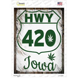 HWY 420 Iowa Novelty Rectangle Sticker Decal
