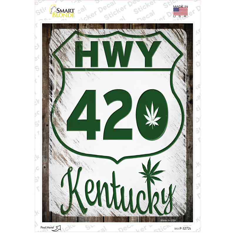 HWY 420 Kentucky Novelty Rectangle Sticker Decal