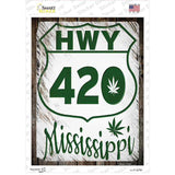 HWY 420 Mississippi Novelty Rectangle Sticker Decal