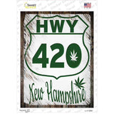 HWY 420 New Hampshire Novelty Rectangle Sticker Decal