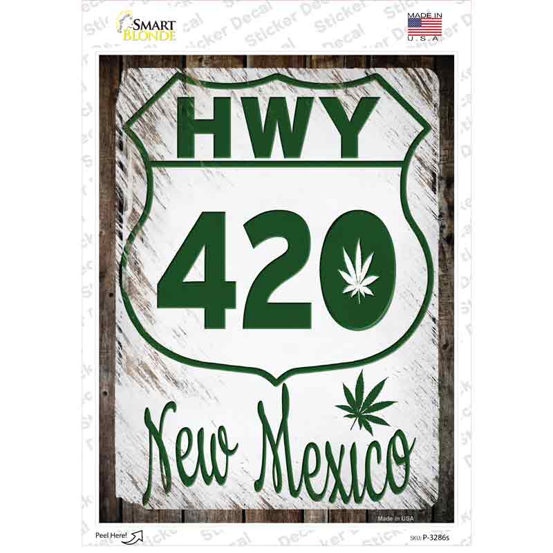 HWY 420 New Mexico Novelty Rectangle Sticker Decal