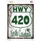 HWY 420 North Carolina Novelty Rectangle Sticker Decal