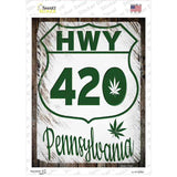 HWY 420 Pennsylvania Novelty Rectangle Sticker Decal