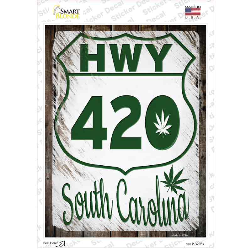 HWY 420 South Carolina Novelty Rectangle Sticker Decal