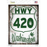 HWY 420 Washington Novelty Rectangle Sticker Decal