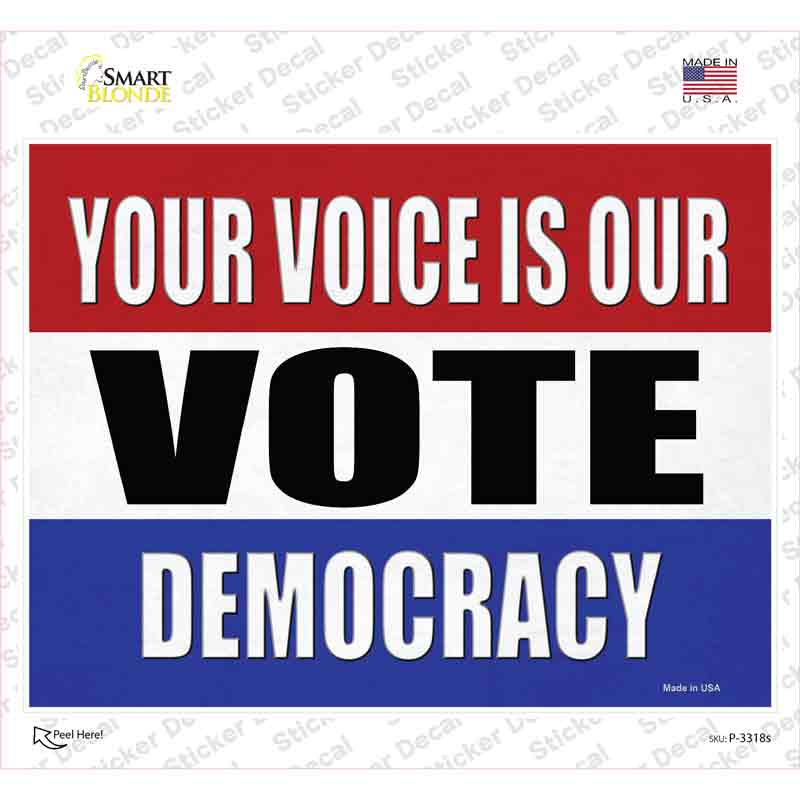Vote Democracy Novelty Rectangle Sticker Decal