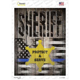 Sheriff Protect and Serve Novelty Rectangle Sticker Decal