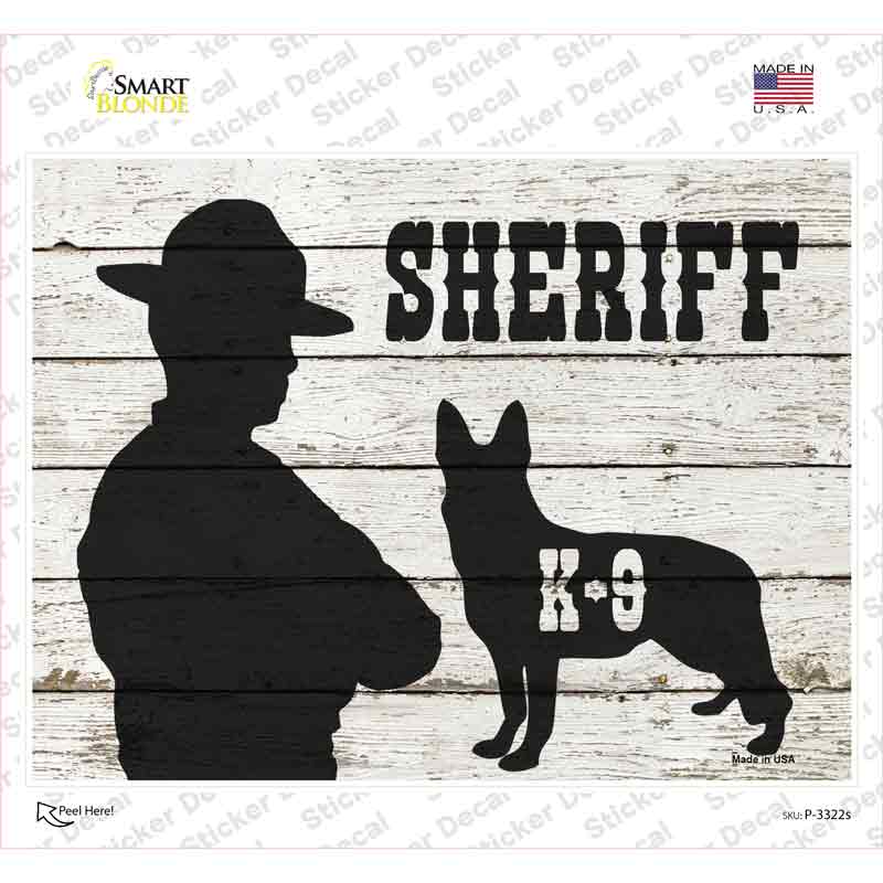 Sheriff K9 Novelty Rectangle Sticker Decal