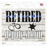 Retired Deputy Sheriff Novelty Rectangle Sticker Decal