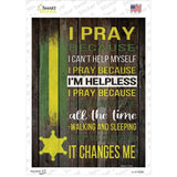 I Pray Sheriff Novelty Rectangle Sticker Decal