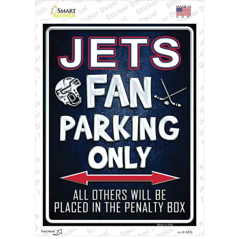 Jets Blue Novelty Rectangle Sticker Decal