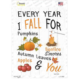 Every Year I Fall For Novelty Rectangle Sticker Decal