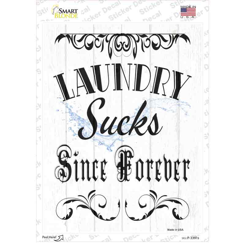Laundry Sucks Novelty Rectangle Sticker Decal