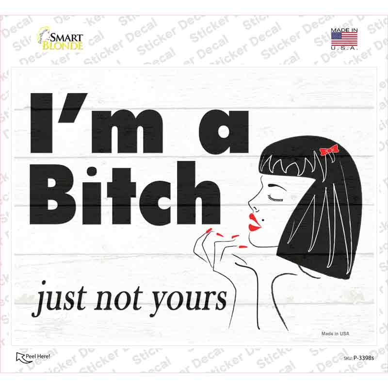Im A Bitch Novelty Rectangle Sticker Decal