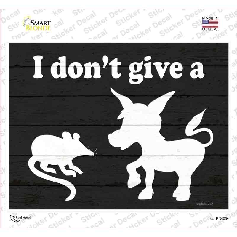 Rats Ass Novelty Rectangle Sticker Decal