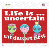 Eat Dessert First Novelty Rectangle Sticker Decal
