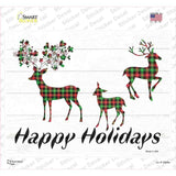 Happy Holidays Reindeer Novelty Rectangle Sticker Decal
