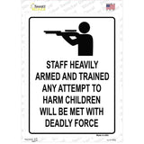 Staff Heavily Armed Novelty Rectangle Sticker Decal