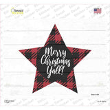 Merry Christmas Yall Novelty Rectangle Sticker Decal