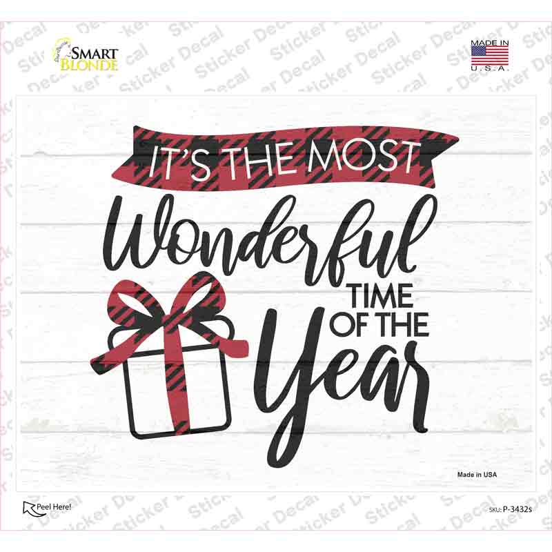 Wonderful Time of The Year Novelty Rectangle Sticker Decal