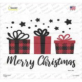 Merry Christmas Presents Novelty Rectangle Sticker Decal